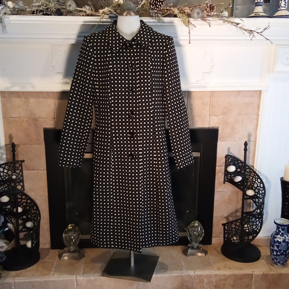 Jones New York size 12 tweed trench coat